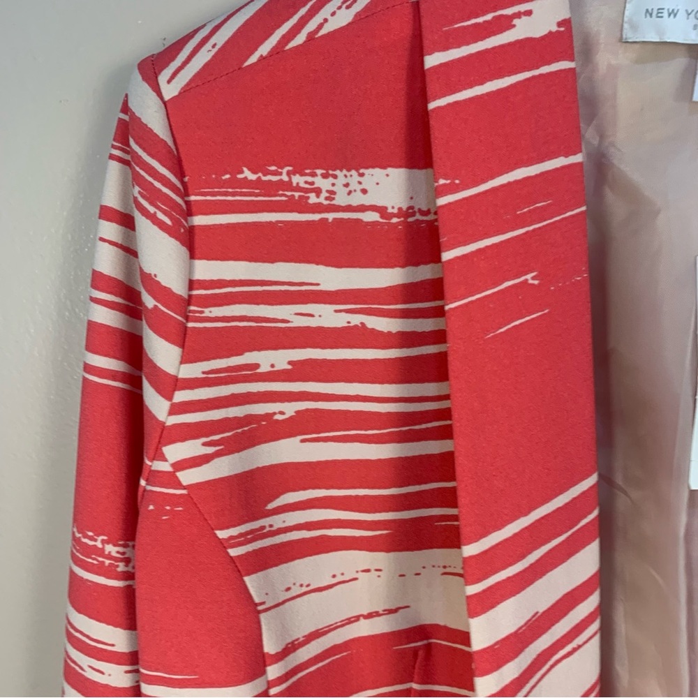 New York & Company Open Front Stripe Blazer Jacket - Picture 2 of 13